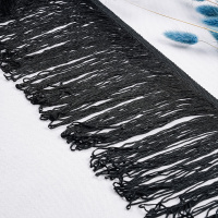 Бахрома плательная PX 15 см черный (30 ярд)