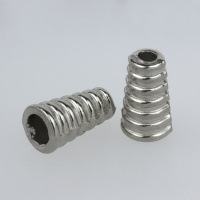 Концевик наконечник для шнура металлический 881 никель (100 шт)