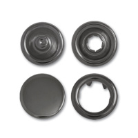 Кнопки рубашечные закрытые B555 темный никель 15 мм (200 шт)