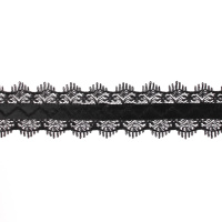 Тесьма кружево 61A-2-UG1286 черный (45,72 м)