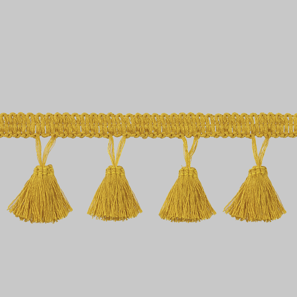 Бахрома C146-7 золото с кисточками (5,5 см/45,72 м)