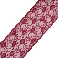 Кружево эластичное 2705-2 бордо, 16 см, (100 ярд)