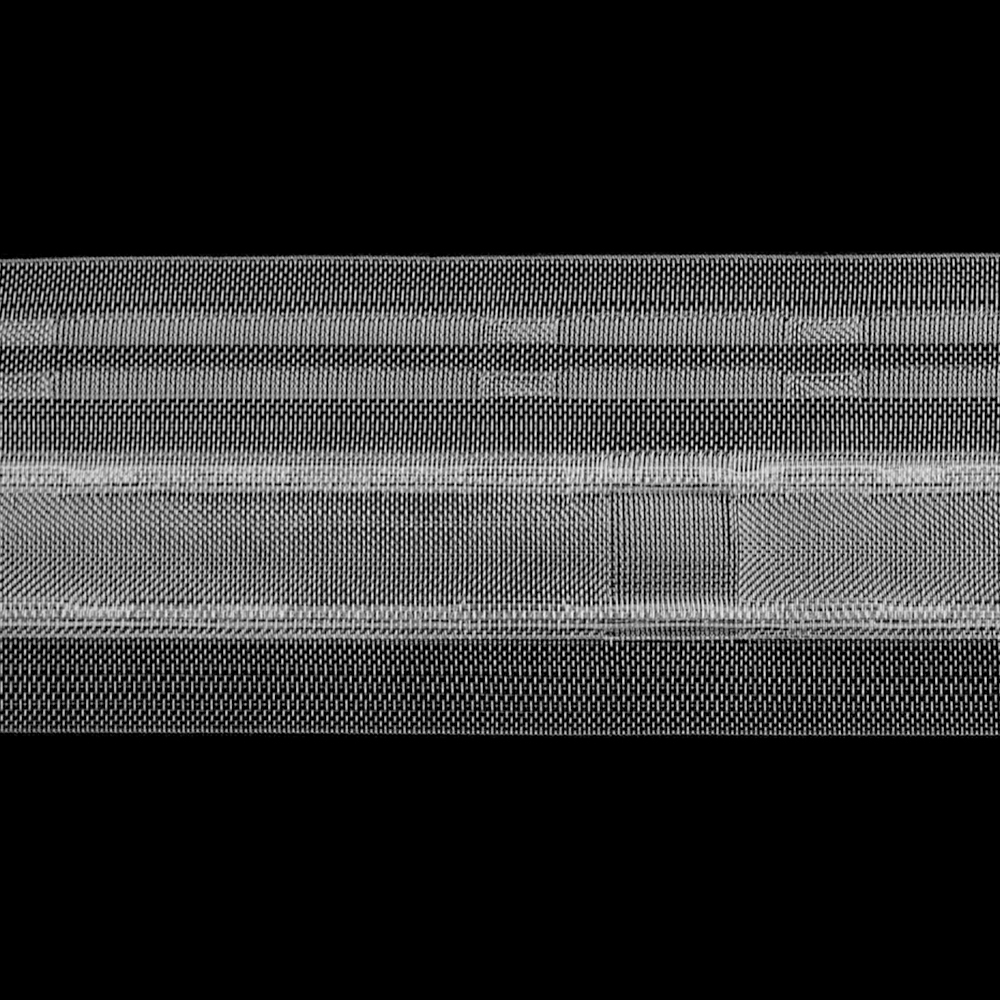 Шторная лента Bandex ELIZA rapport 140 mm прозр. (К=1:2, корд-2 шнура, крепленее-крючки) 8 см/50 м