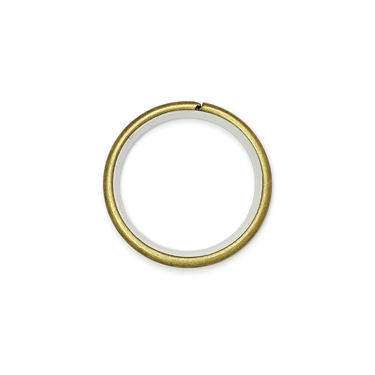 Кольцо тихое металлическое для карнизов диаметром 25/28 мм 176 бронза (антик), D43/35 мм (10 шт)