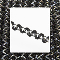 Шнур-сутаж ADL10 черный/серебро (50 ярд)