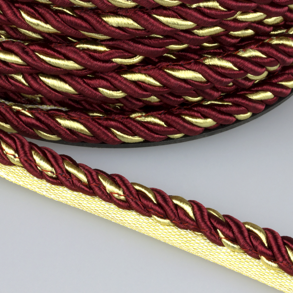 Кант шторный SHK17-19 золото/бордо (50 м)