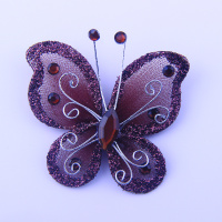 Украшение для штор Бабочка темно-коричневый HJH89572-2 (уп. 6 шт)