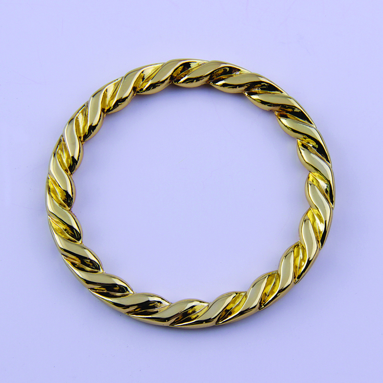 Кольцо плетенное L9351 золото 40/50 мм