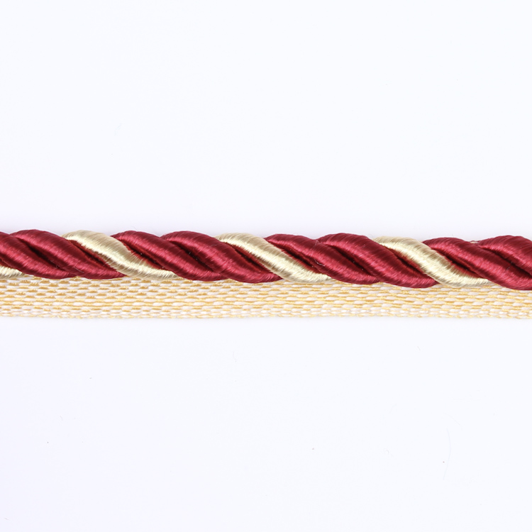 Кант шторный SHK14-7 темно-красный/золото (25 м)