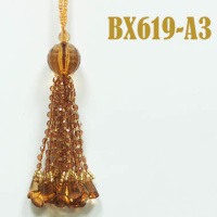 Кисти из бисера и стекляруса SM-A6-046(BX619)/3A коричневый (10 шт)