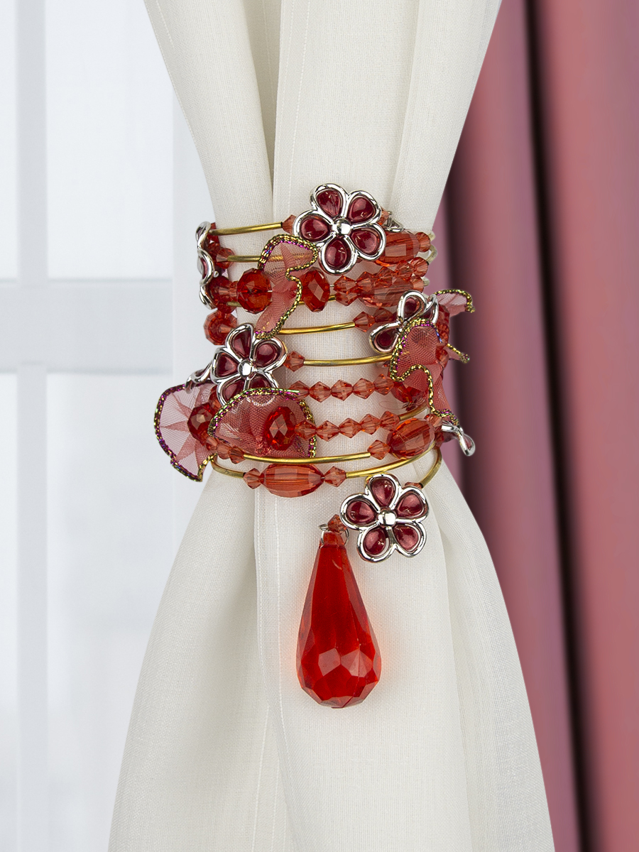 Подвес для штор пружина, красный 14-1177 (4 шт)