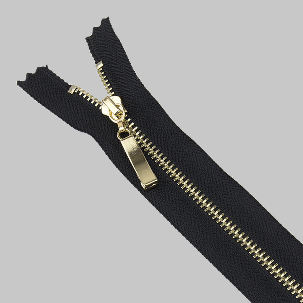 Молния металлическая разъемная 1-замок (пуллер прямой) 60 см Т3 никель/черный (20 шт)