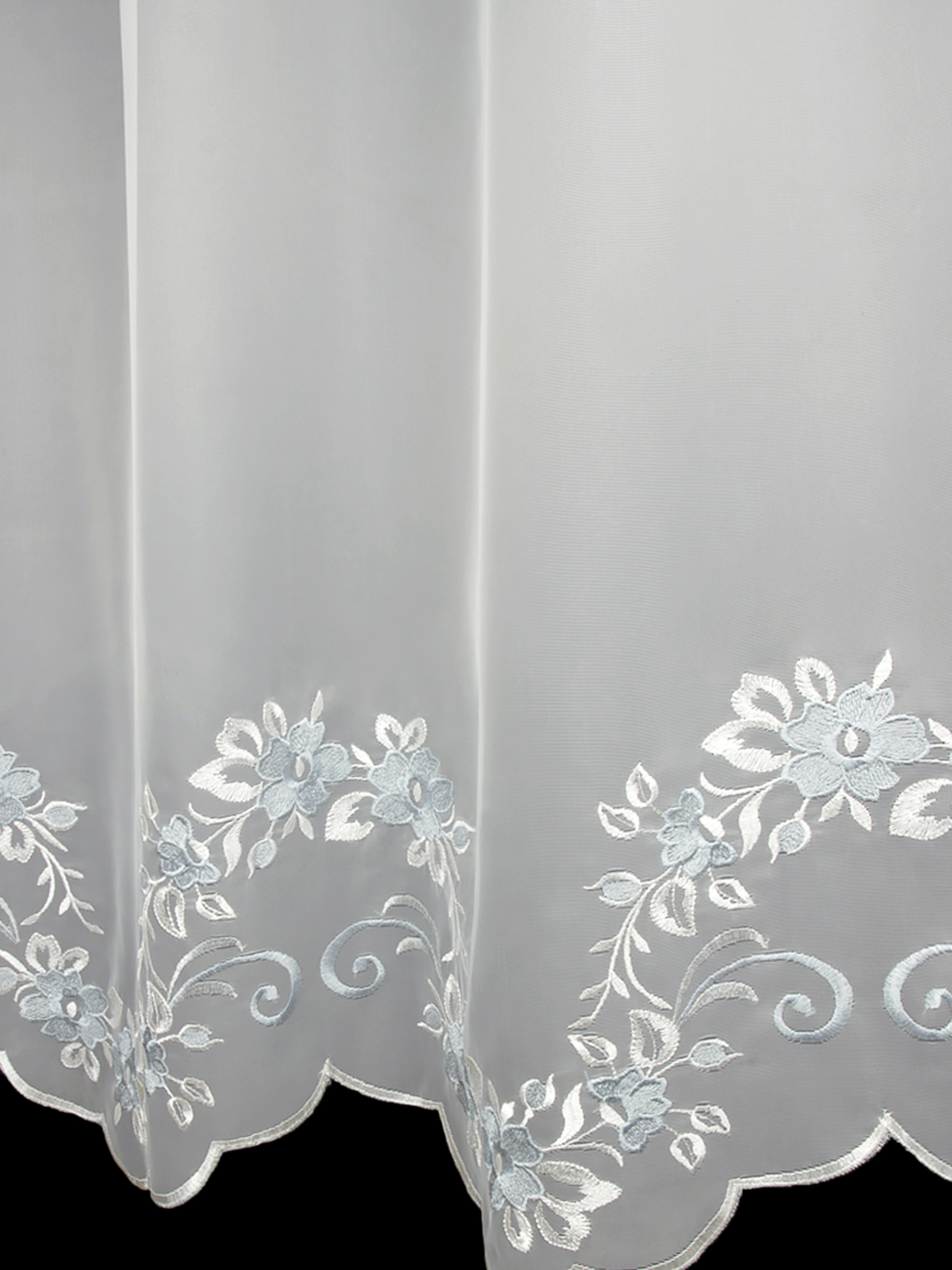 Готовая штора тюль микросетка с рисунком вышивкой 0104GL-1.2701CM белый (310х270 см)