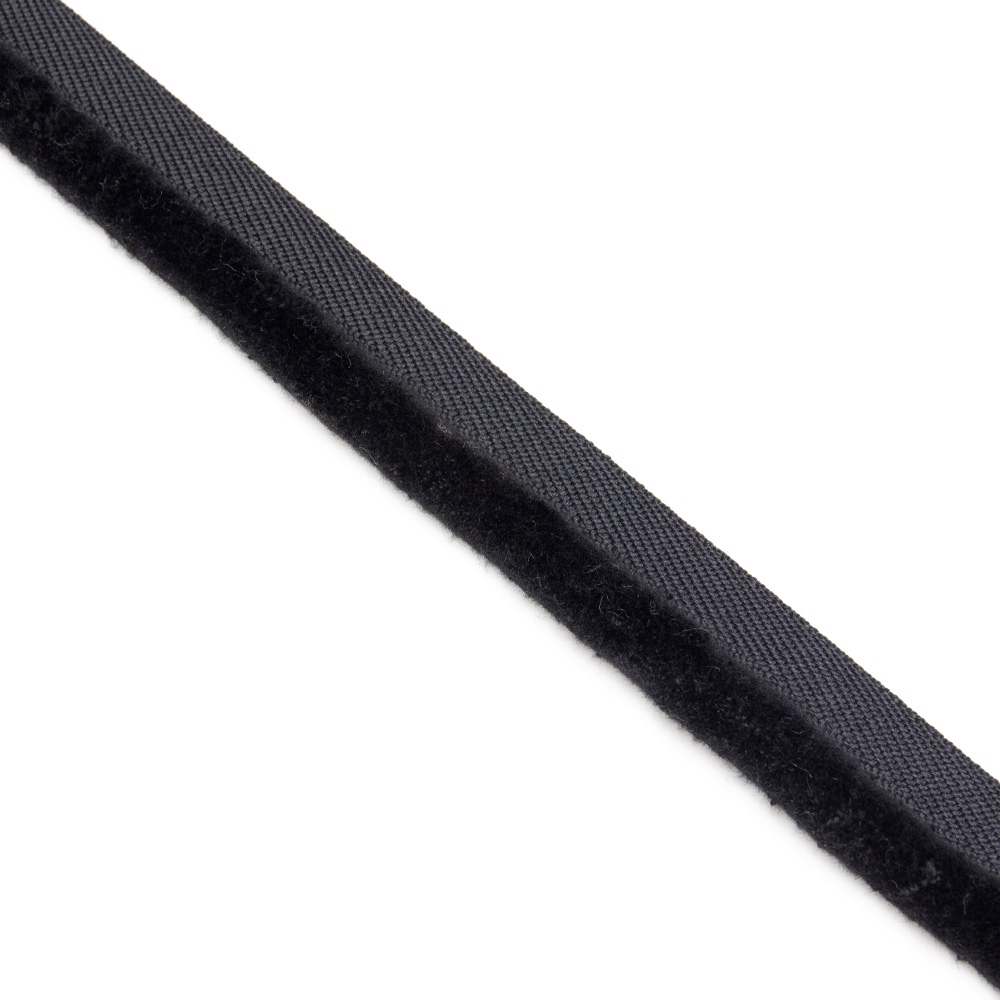 Кант пушистый XB-703-1 черный (2 см/d 1 см) (25 м)