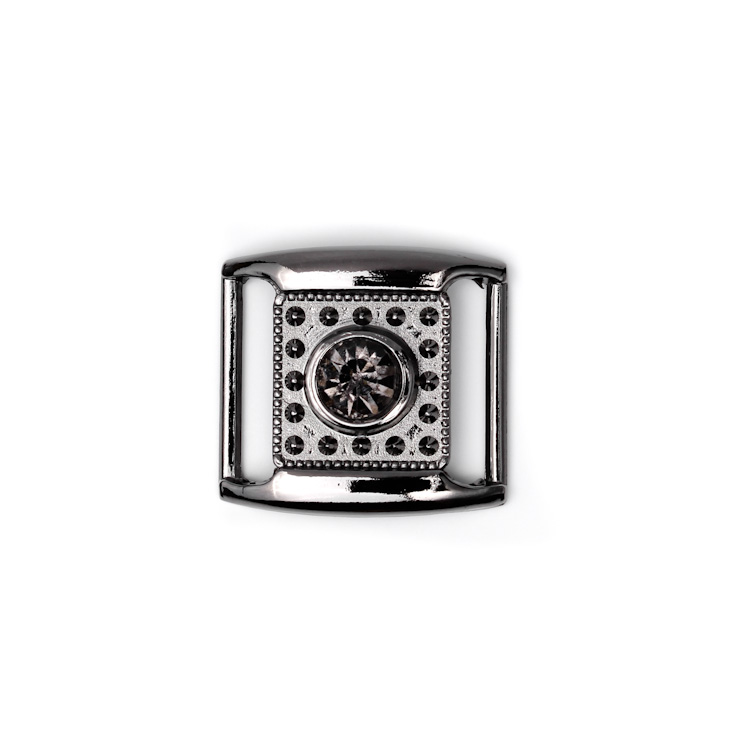 Пряжка застежка металлическая со стразами