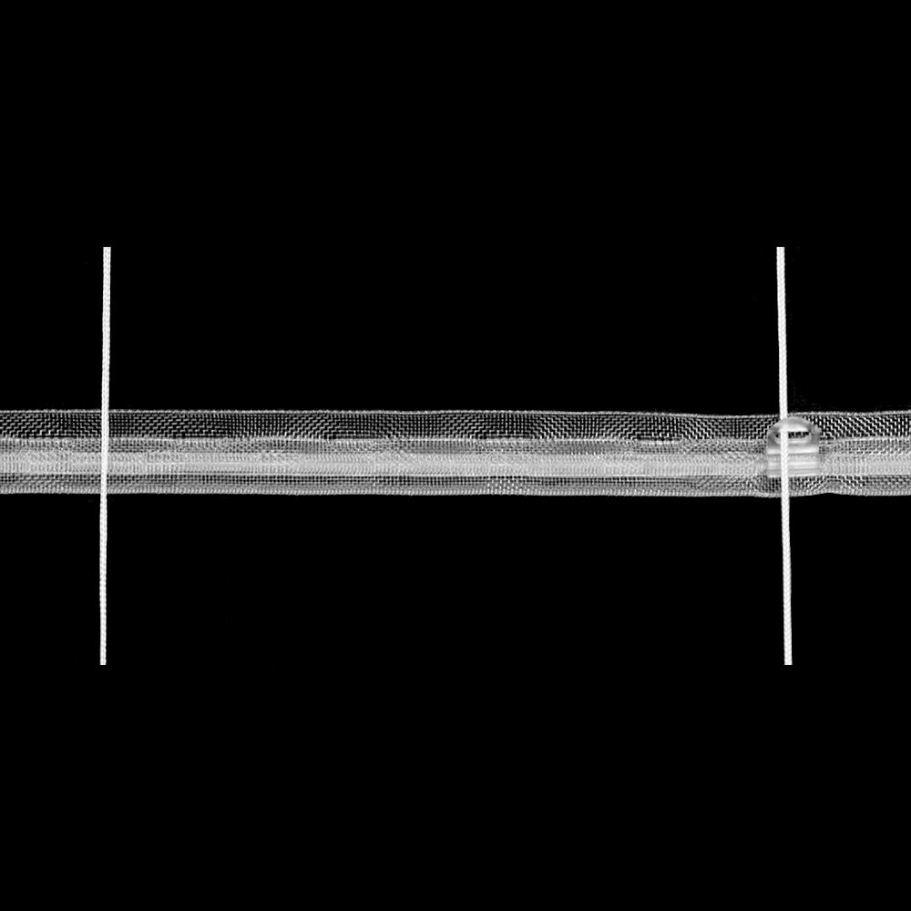 Шторная лента для римских штор Bandex HESTIA прозрачная (с продольным карманом) 1,7 см/100 м