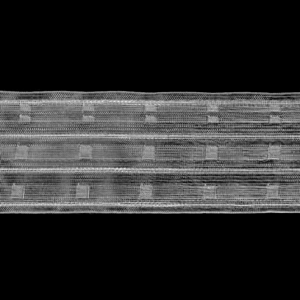 Шторная лента Bandex STRADIVARI прозрачная (К=1:2,5, корд-4 шнура) 10 см/50 м
