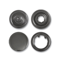 Кнопки рубашечные закрытые B222 темный никель 9 мм (200 шт)