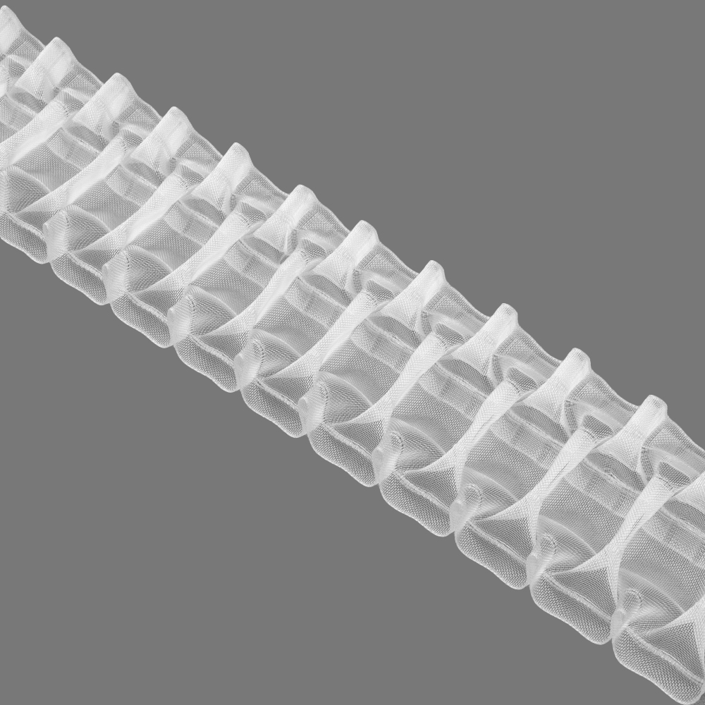 Шторная лента 4442MP (1:2,5) Oz-is Premium прозрачная 10 см/50 м (3 кармана, корд-4 лески) Тройные б