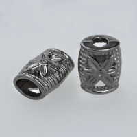 Концевик наконечник для шнура металлический 967 темный никель (100 шт)