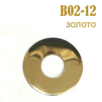 Украшения метталические клеевые Круг B02-12 золото (200 шт)