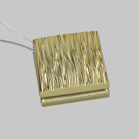 Магнит для штор на тросе "Кора дерева" 248MG - золото глянец квадрат (47*47мм) (уп. 1 шт)