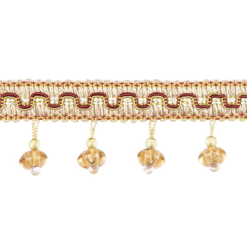 Бахрома стеклярус RY20-6 Mirtex светло-коричнево/персиковый (4 см/11,5 м)