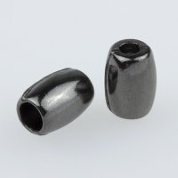 Концевик наконечник для шнура металлический 435 темный никель (100 шт)