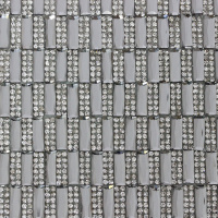 Стразы на листе 24х40см клеевые (прямоугольник 5х15мм) 39# crystal/crystal
