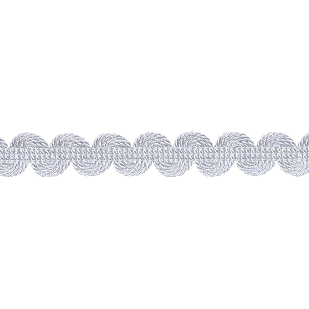 Сутаж - волна отделочный "Букле" GP01-85-TURQUOISE MirTex серо-голубой (2 см/12,5 м)