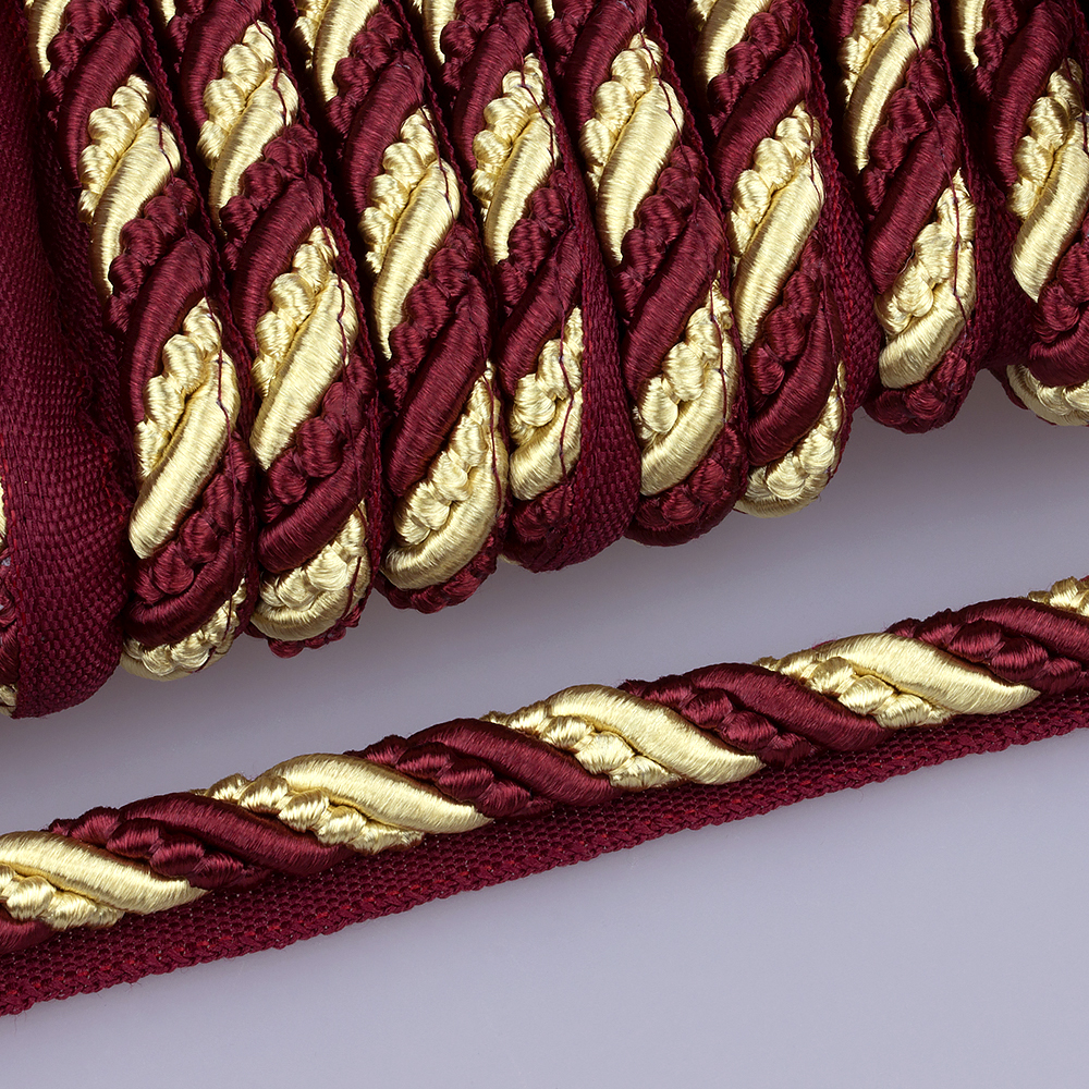 Кант шторный SHK16-19 бордо/золото (25 м)