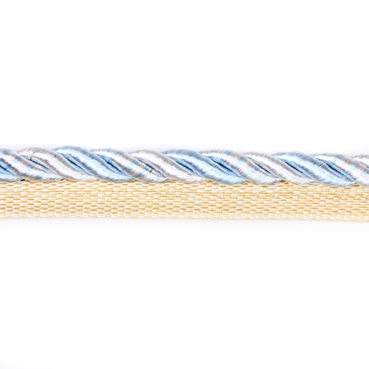 Кант шторный SHK006 белый/голубой (25 м)