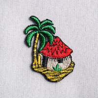 Аппликация вышитая клеевая 8159 Хижина (уп. 20 шт.)