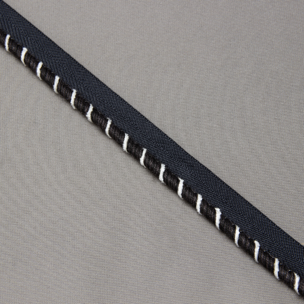 Кант отделочный XB-2218-6 "Stripes" черный (1,5 см/d 0,5 см) (12,5 м)