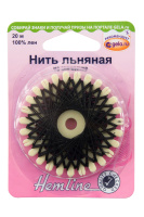 Нить льняная на звездочке Hemline, 20 м 1001.04 (1 блистер)