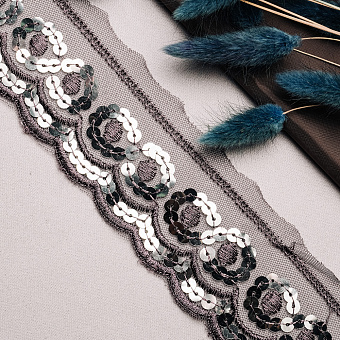 Тесьма с пайетками декоративная тесьма с пайетками