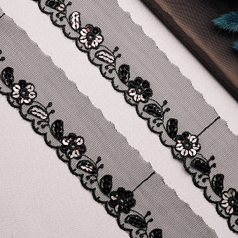 Тесьма с пайетками декоративная тесьма с пайетками