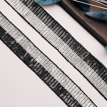 Тесьма с пайетками декоративная тесьма с пайетками