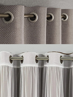 шторная тканевая люверсная лента