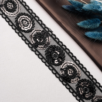 Тесьма с пайетками декоративная тесьма с пайетками