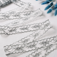 Тесьма с люрексом 56031-D103 белый/серебро (13,716 м)