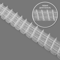 Шторная лента левая диагональ 4401MP (1:2) Oz-is Premium прозрачная 5 см/50 м (4 кармана, 2 лески)