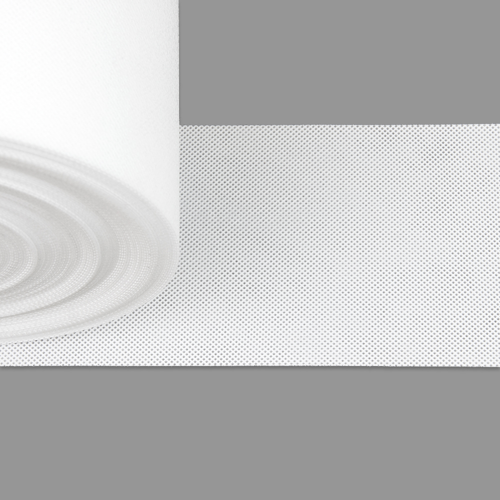 Термоклеевая люверсная лента 2200 Mirtex (10 см/50 м) белая (клей Севелен, t 140-170 г)