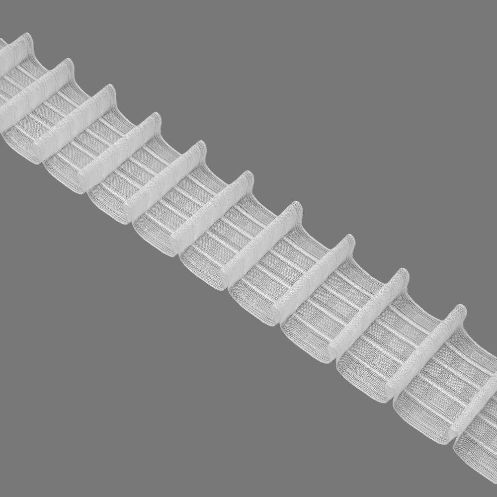 Шторная лента 65MP/Soft/ правой (1:2) Oz-is Premium прозрачная 6,5 см/50 м