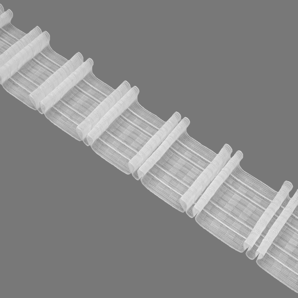 Шторная лента 4488MP/Soft (1:2,5) Oz-is Premium прозрачная 8 см/50 м