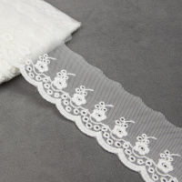 Тесьма на сетке 1013146-W молочный шир.6,5см/уп.13,716м