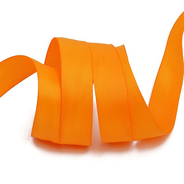 Лента репсовая 20 мм №668 оранжевый (27,42 м)