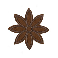 Аппликация клеевая 5-1# цветок коричневый (5 шт)