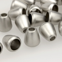 Концевик наконечник для шнура 4мм пластиковый 3321 серебро (100 шт)