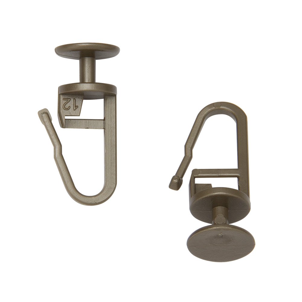 Крючок-гвоздик античное золото (шляпка D11мм) А2511 пластиковый для шины (100 шт)